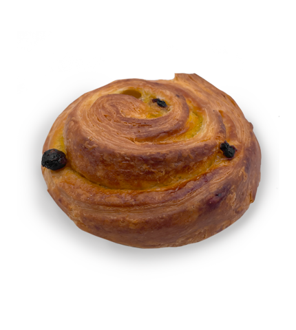 Улитка с кремом и изюмом