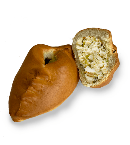 Расстегай с зелёным луком и яйцом 