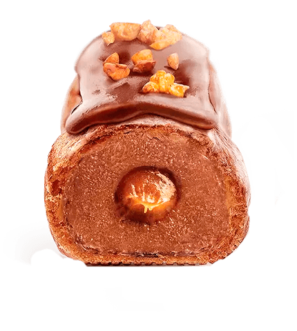 Эклер с шоколадным кремом и солёной карамелью